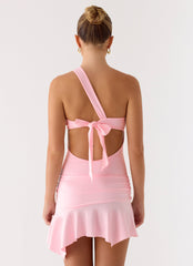 Not Your Fan Cut Out Mini Dress - Pink