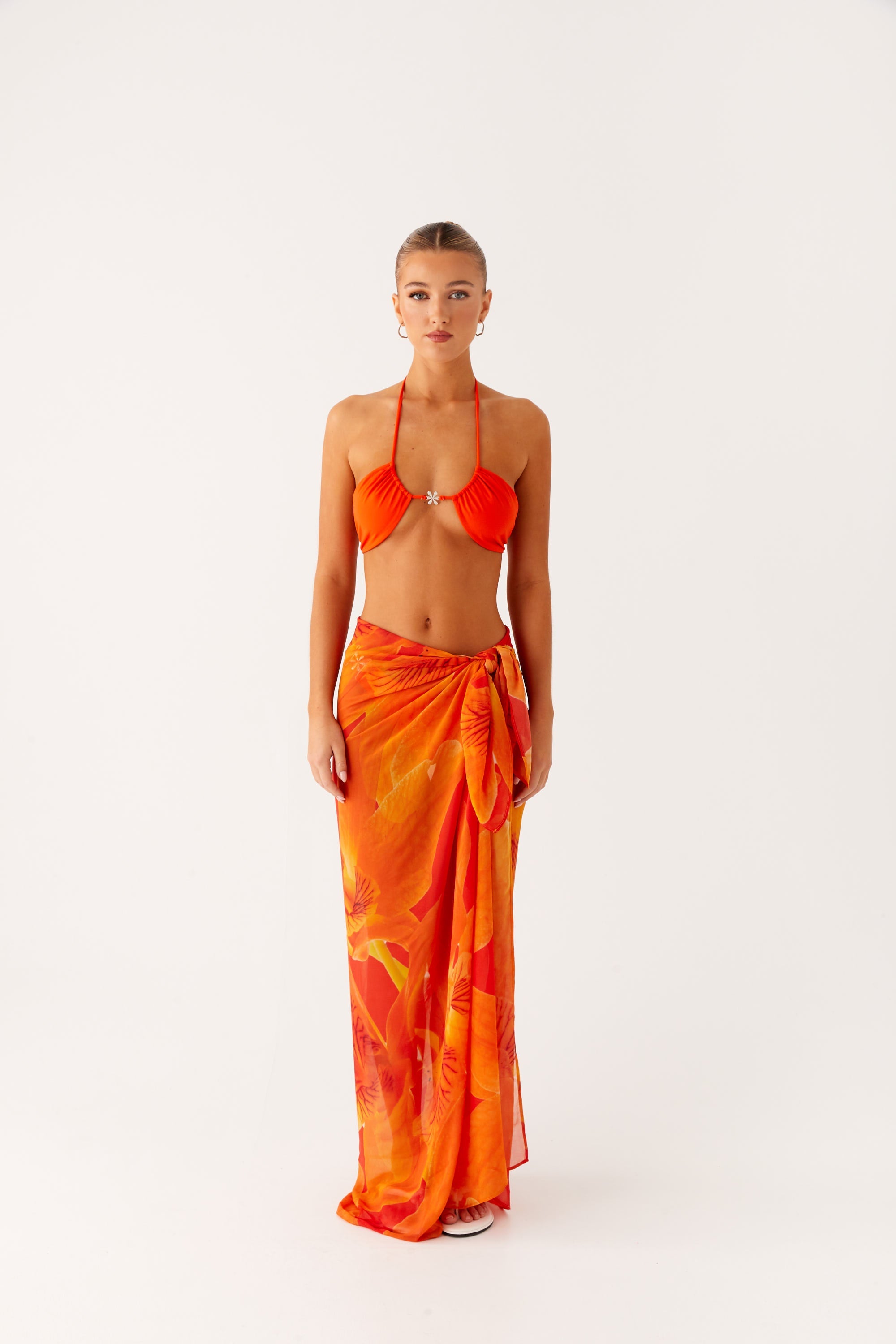 Sandy Shores Sarong - Serene Orange